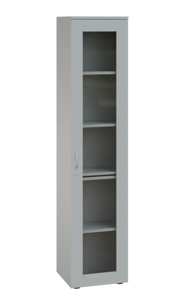 LE - 41 skříň léková prosklená, pravá, šedá